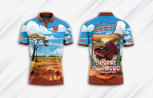 Desert Dwellers Short Sleeve Polo - Clay Pans